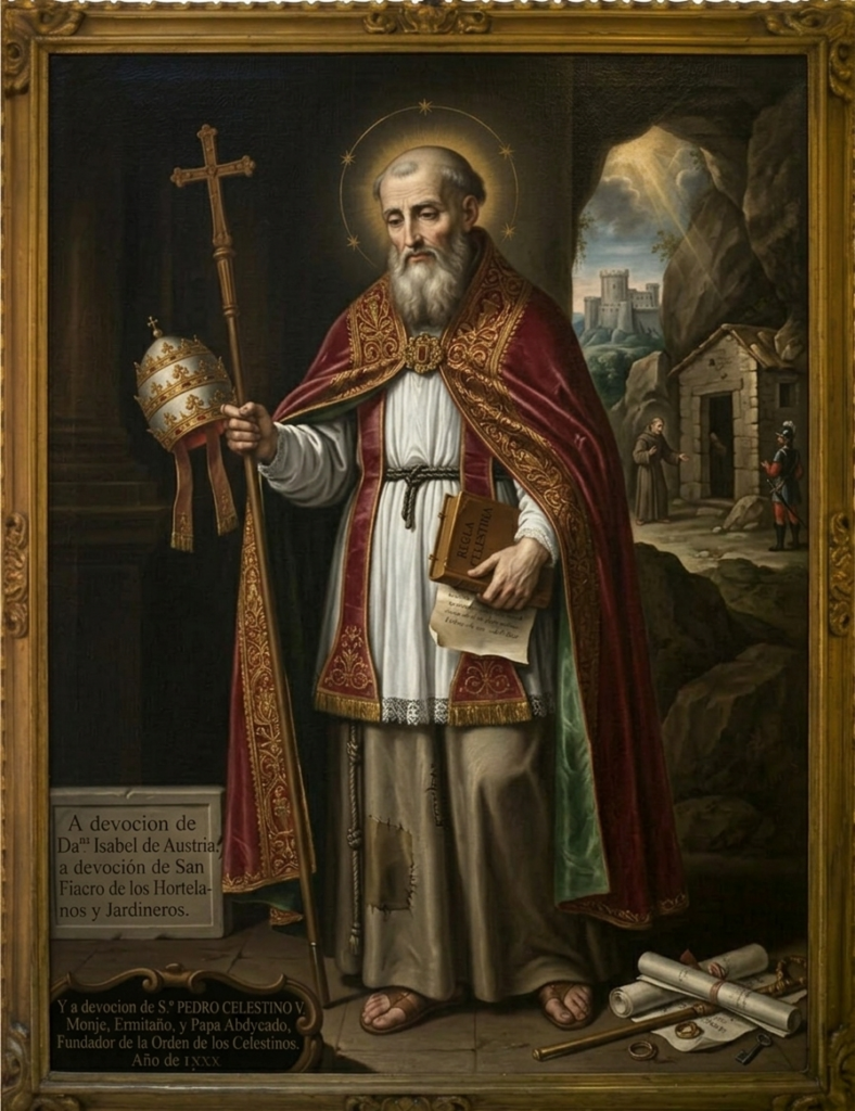 San Pedro Celestino V papa ermitaño santoral 19 de mayo Vidas Santas