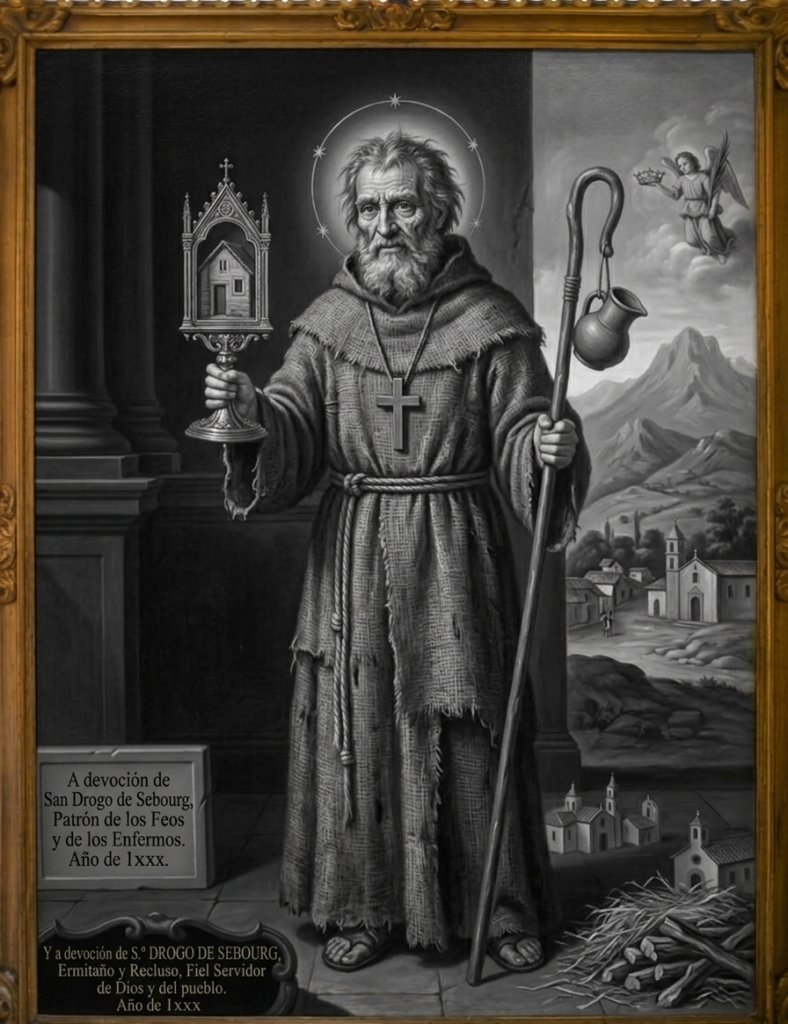 San Drogo de Sebourg ermitaño y santo patron de los feos Vidas Santas