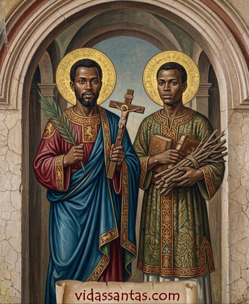 cuadro con oración de San Carlos Lwanga, santoral del 3 de junio